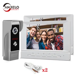 Anjielosmart Video Porteiro Intercom 7 Inch Smart Home Security Protection System Interfone Doorbell Camera for Apartment Family