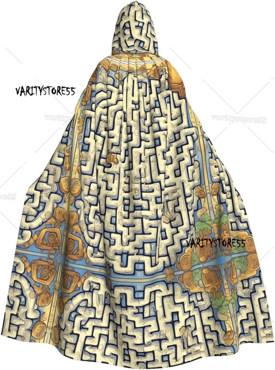 

Плащ с капюшоном и принтом карты сокровищ лабиринта для ролевых игр на Хэллоуин и костюмированных вечеринок