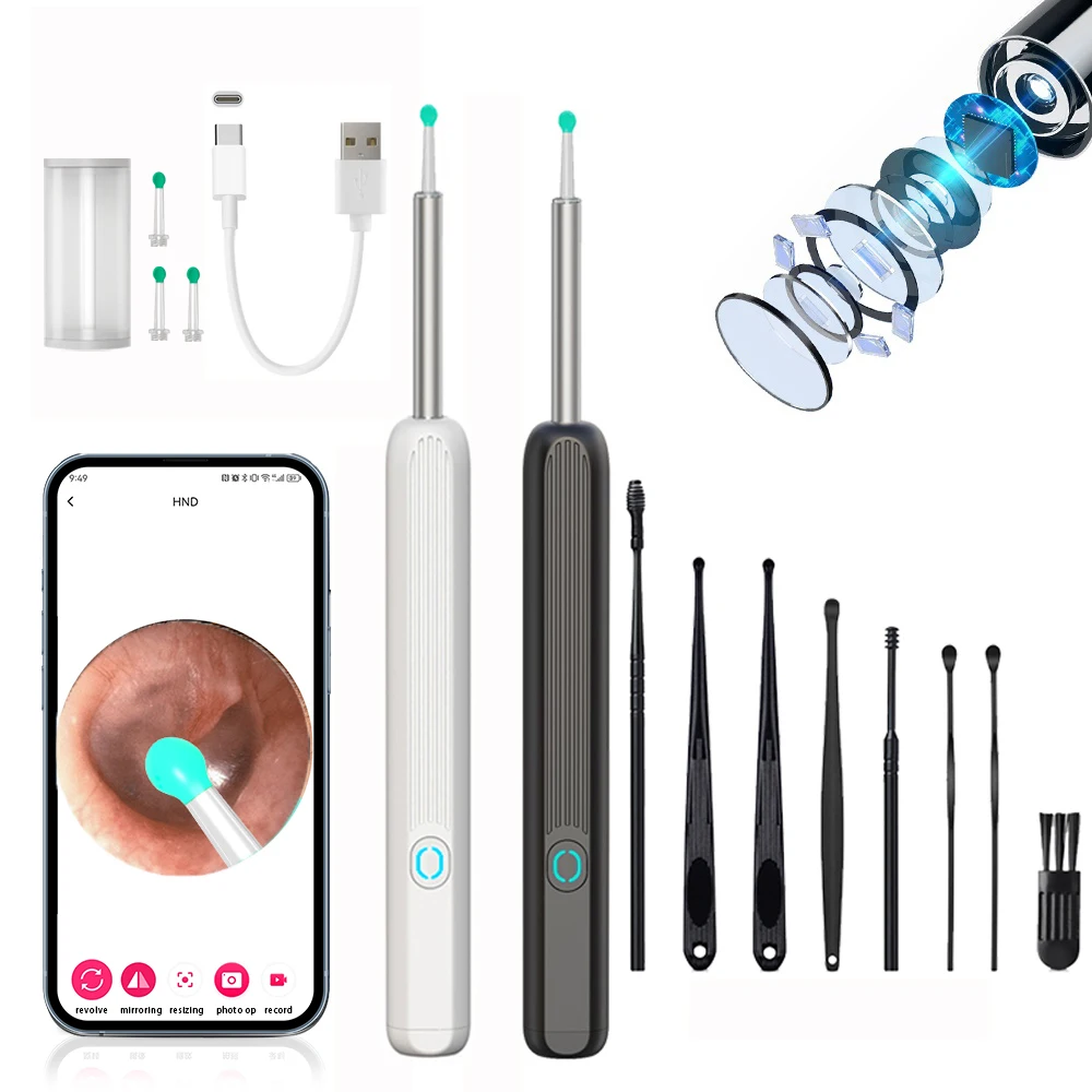 Dropshipping Earwax Removal Tool Ear Cleaner with HD Camera Otoscope Ear picker Ear Spoon Endoscope for iphone Android Best Gift