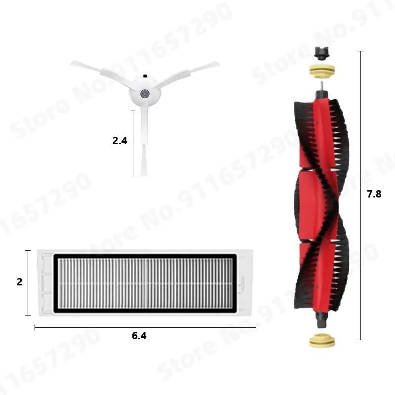 Filtre Hepa et Brosse Latérale Principale pour Aspirateur Robot Xiaomi, Accessoire pour Modèles ata jia Mi 1 1S Roborock S5 S50 Max