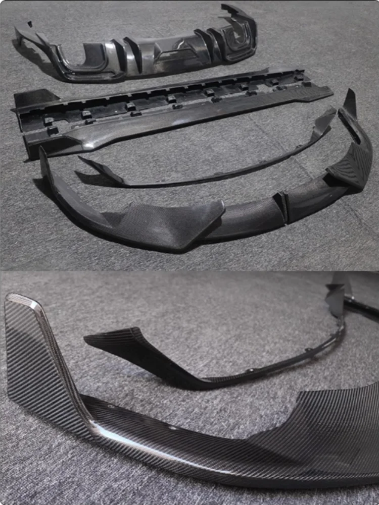 Carbon fiber Body kit for Ford Mustang 2018-2023 modified Surround Front lip Rear lip Side skirt Car Accessories