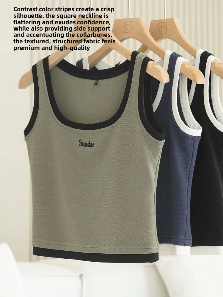 

MeiYang ATHFLOW Sports Sle текстура с вышивкой буквами жилет для девочек из смеси хлопка или длина модная женская майка