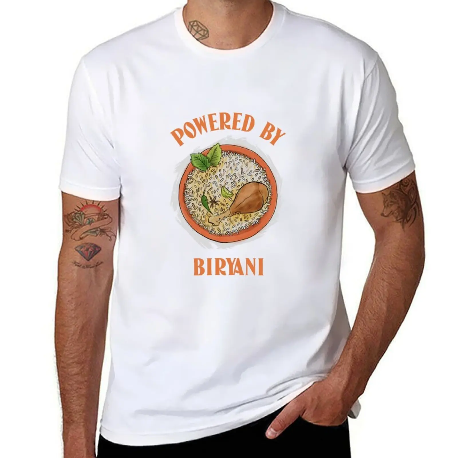 

Powered by Biryani T-Shirt t shirt man cotton anime tshirt T-Shirt