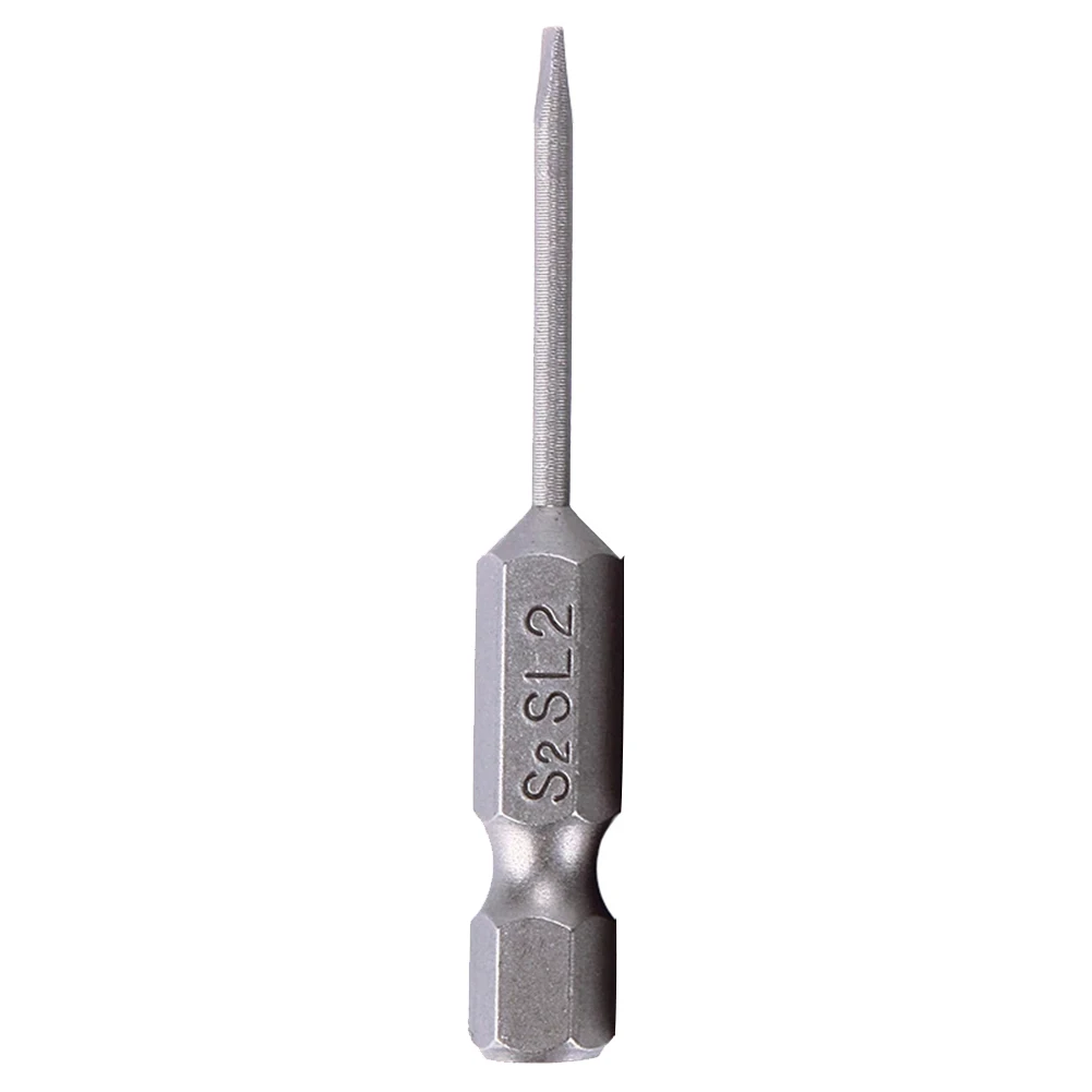 

Slotted Tip Screwdriver Bit Replacement Silver 2.0-6.0mm Electric Drills Flat Head Home Magnetic Portable 50mm Hand Tools