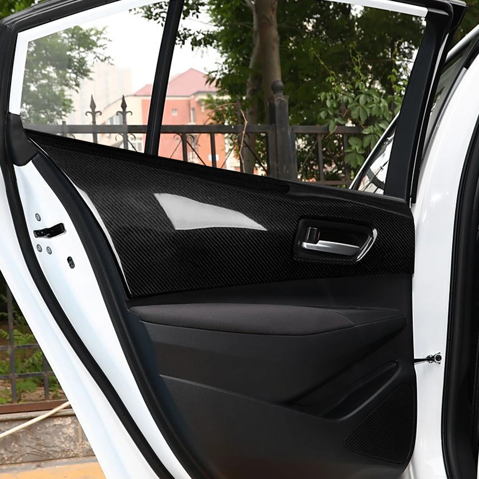 For Toyota Corolla GR 2023 2024 2025 Real Dry Carbon Fiber Rear Door Handle Panel Decorative Cover Car Accessories Modification