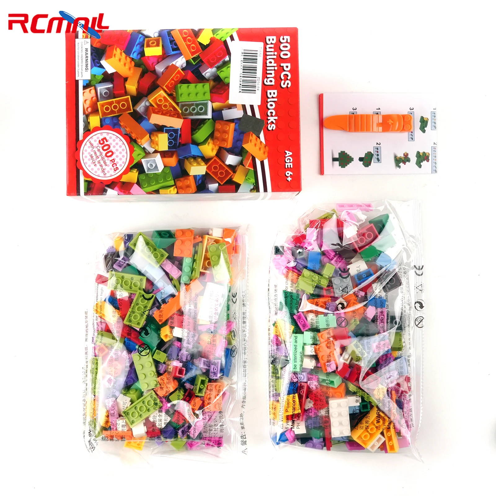 500PCS Building Blocks Bulk Set City Classic Bricks Colorful DIY Creative Educational Assemble Small Particles Compatible Legoed