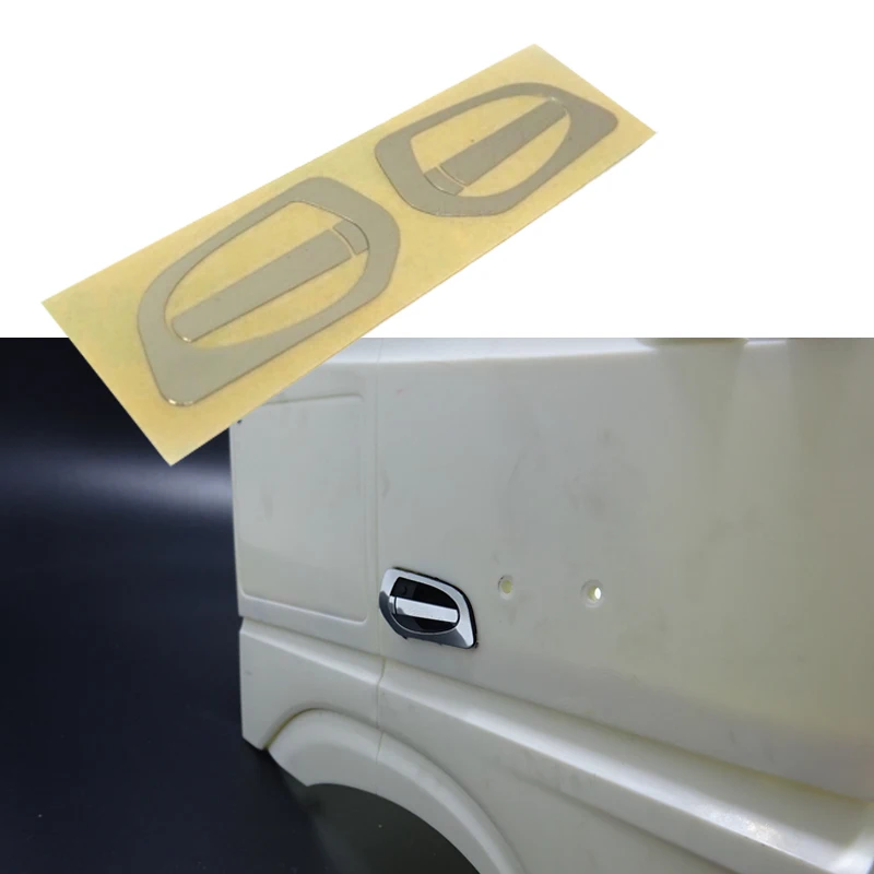 1pcs Simulation Door Handle Sticker for 1/14 Tamiya RC Truck Trailer Tipper Benz 1851 3363 Car Diy Parts