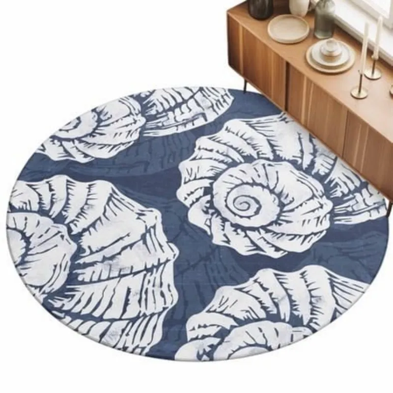 Hawaii Beach Style Carpet Surfboard Pineapple Area Rugs Living Room Tropical Floral Round Rug Summer Decor Office Chair Mats