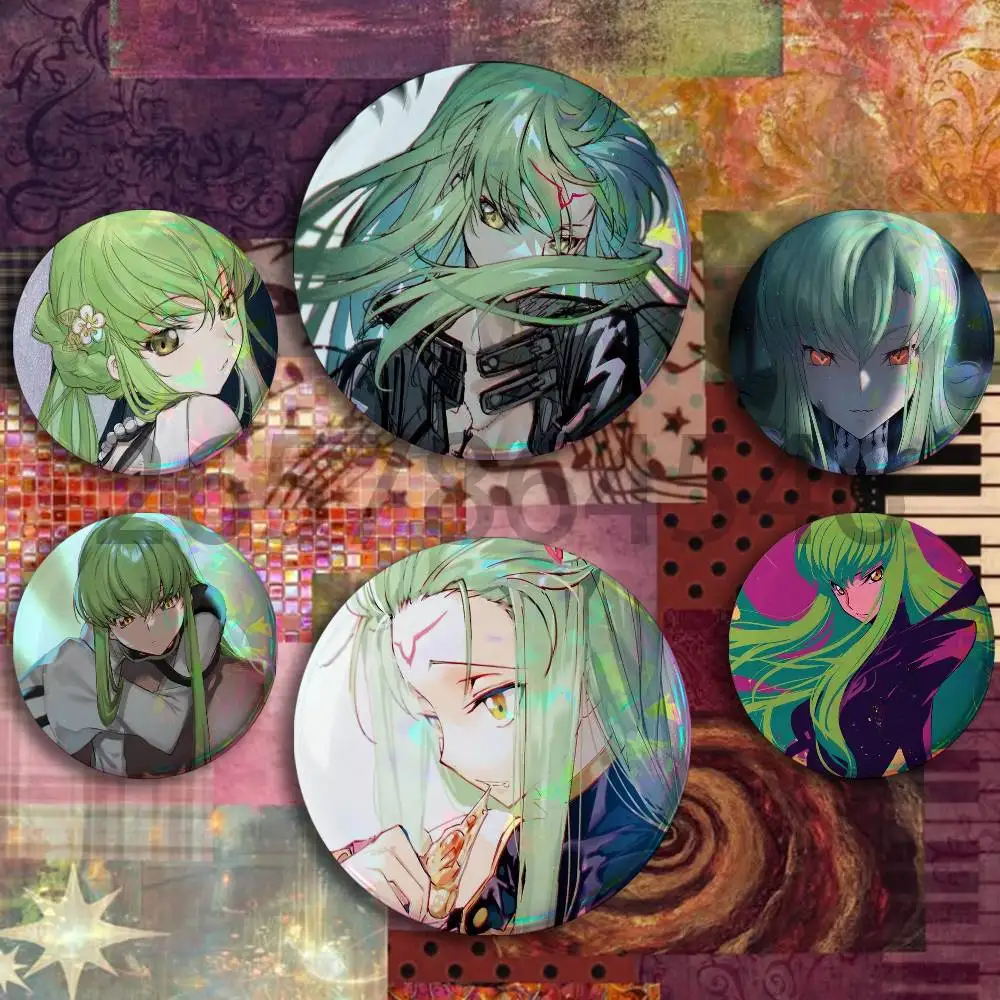 C-code geass C.C Badges Set  25 32 44 58 75 mm Round Customizable Wholesale Fan goods Self-made fan freebies