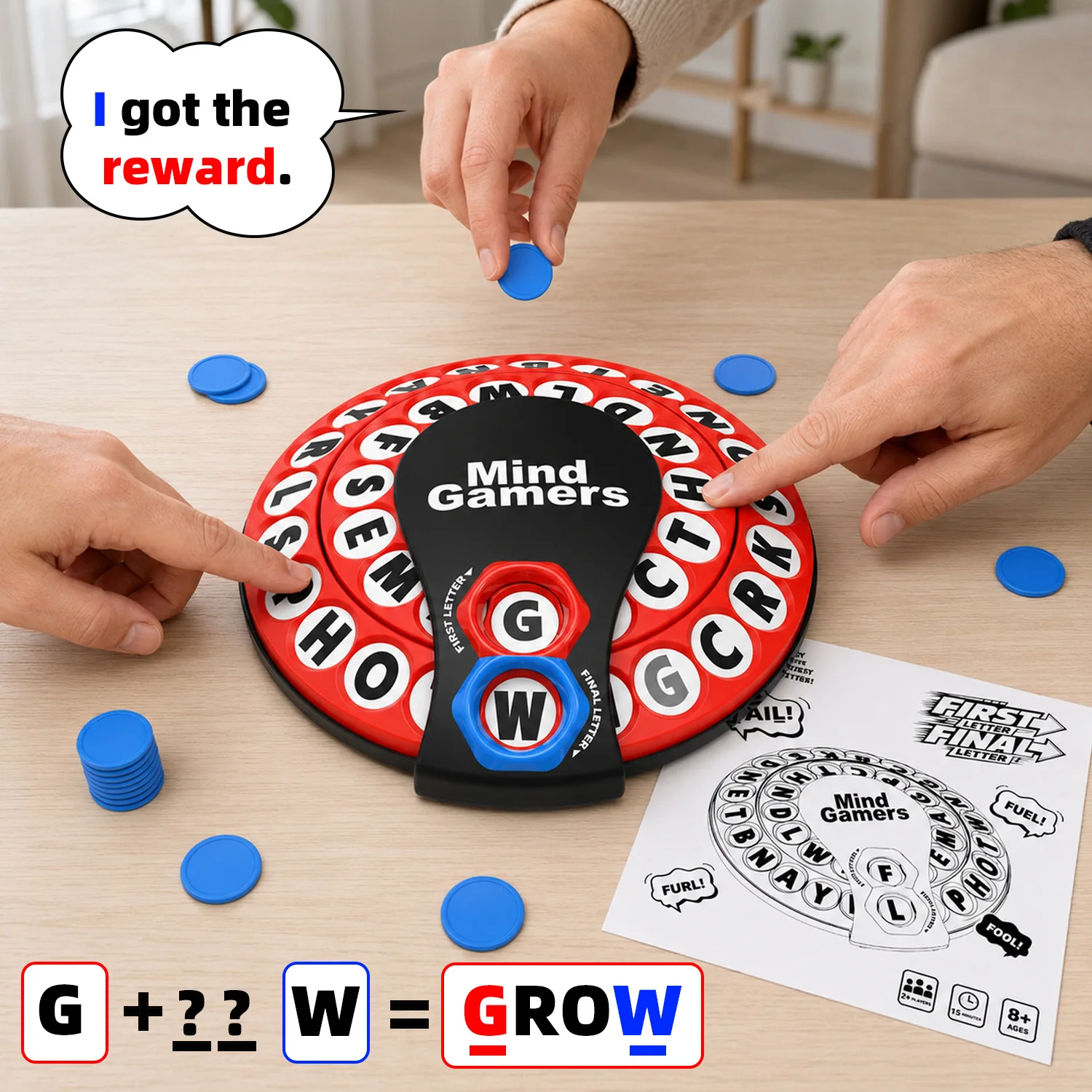Spin Quick Response Word Game  - đánh giá và giá Board Game Quick