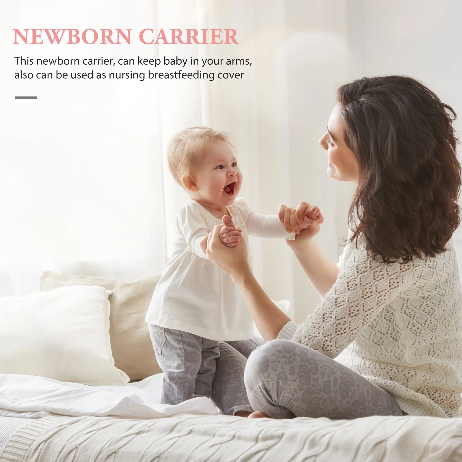 

Чехол для грудного вскармливания, переноска для новорожденных, регулируемый противоскользящий ремень, утолщенный дизайн на плечо, хлопковое одеяло для кормления для использования на открытом воздухе