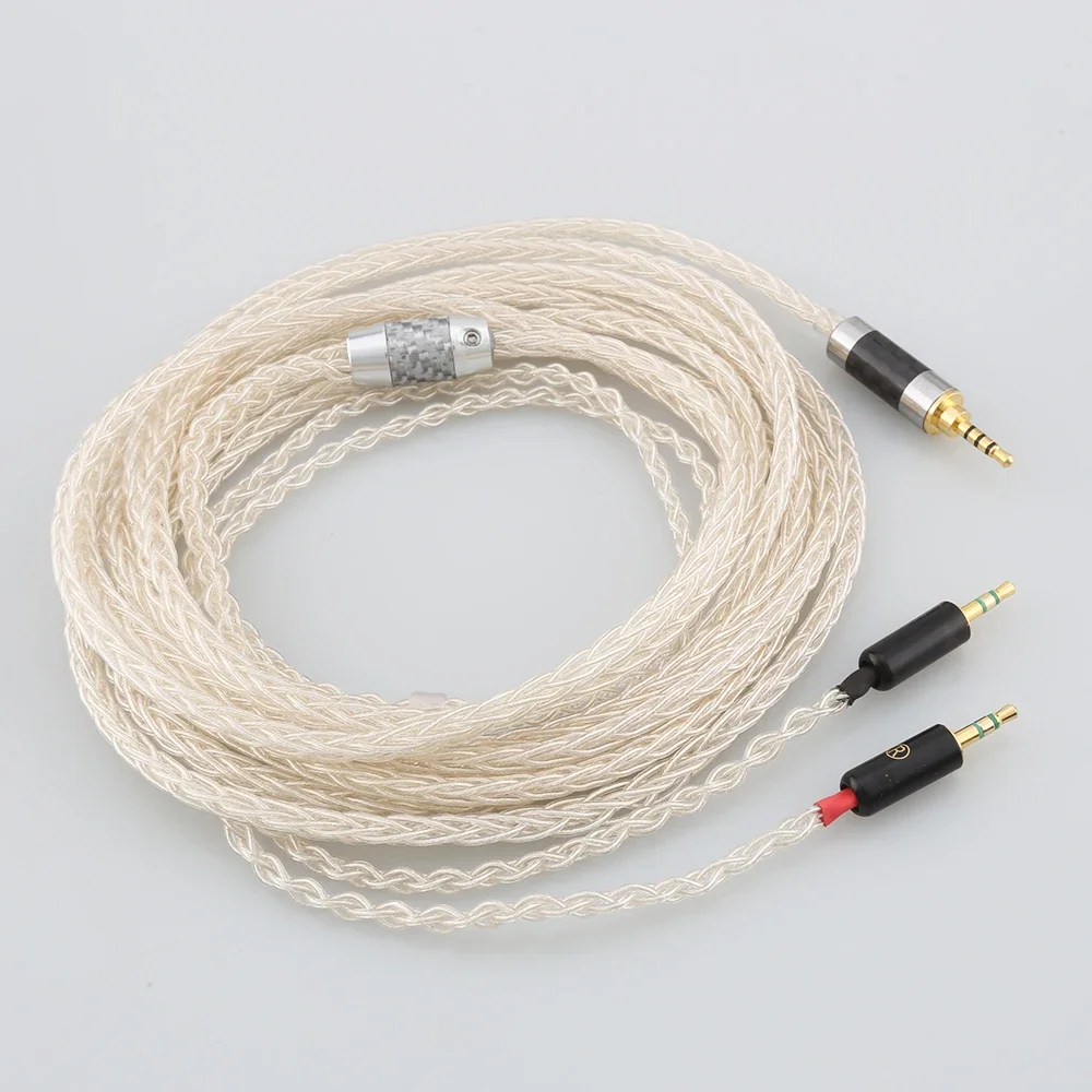 كابل بديل من الفضة النقية 100% لـ Hifiman HE400S، HE-400I، HE-400i (إصدار قابس 2.5 مم)، HE560، HE-350، HE1000، HE1000 V2