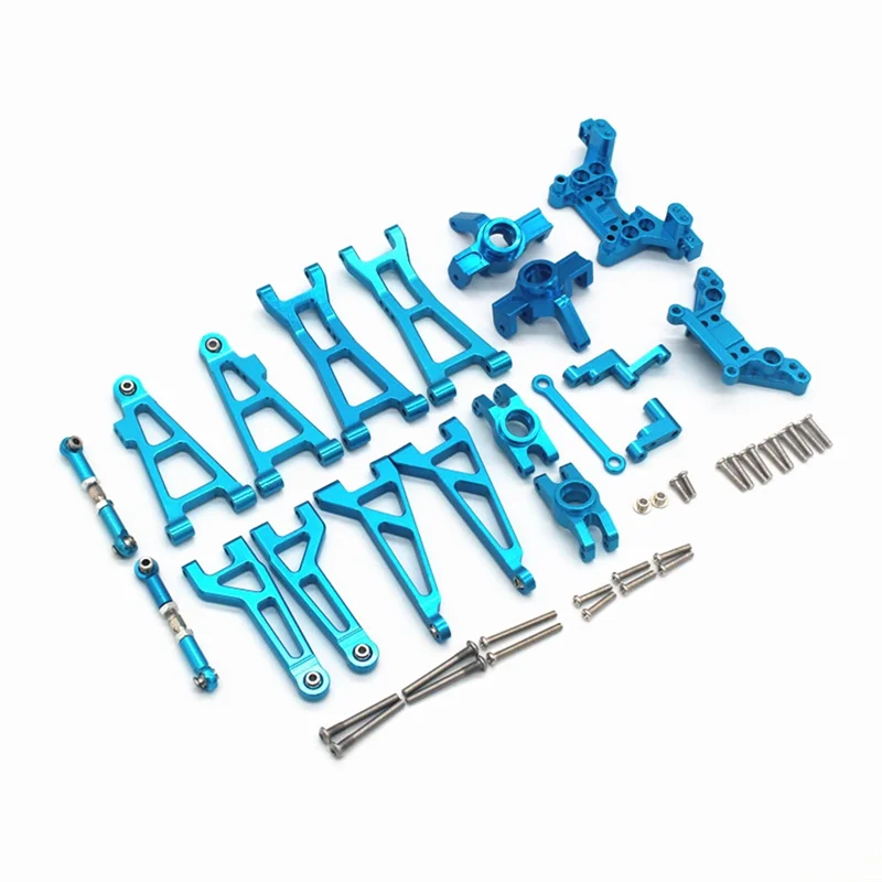 New Metal Suspension Arm Steering Block Set for MJX Hyper Go 16207 16208 16209 16210 H16 1/16 RC Car Upgrade Parts Kit,2