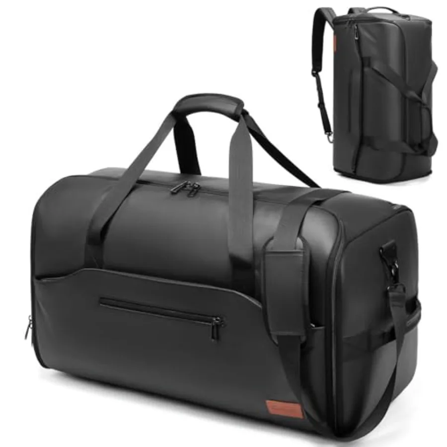 Garment Bags for Travel, 45L Carry on Convertible Garment Duffle bag for Men Women - 3 in 1 Hanging Suit Travel Bag with Should