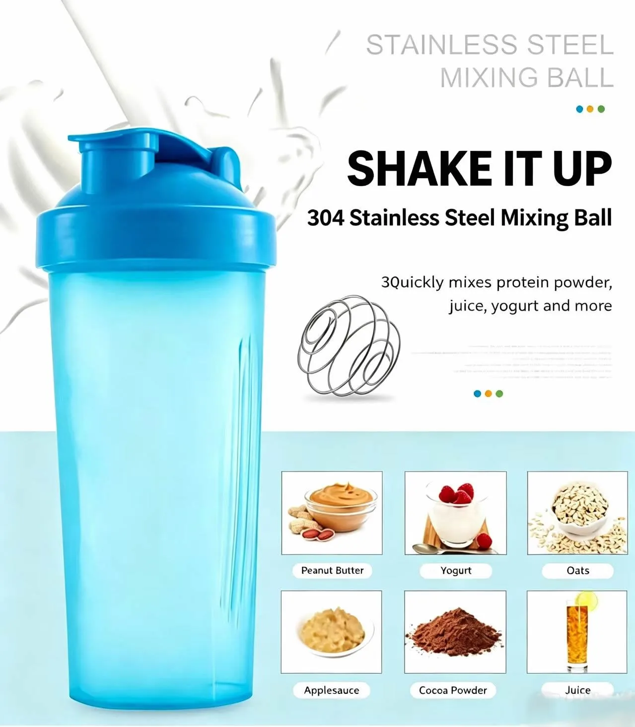 2PCS 20 oz Protein Shaker Bott - Protein Bar 评论和价格