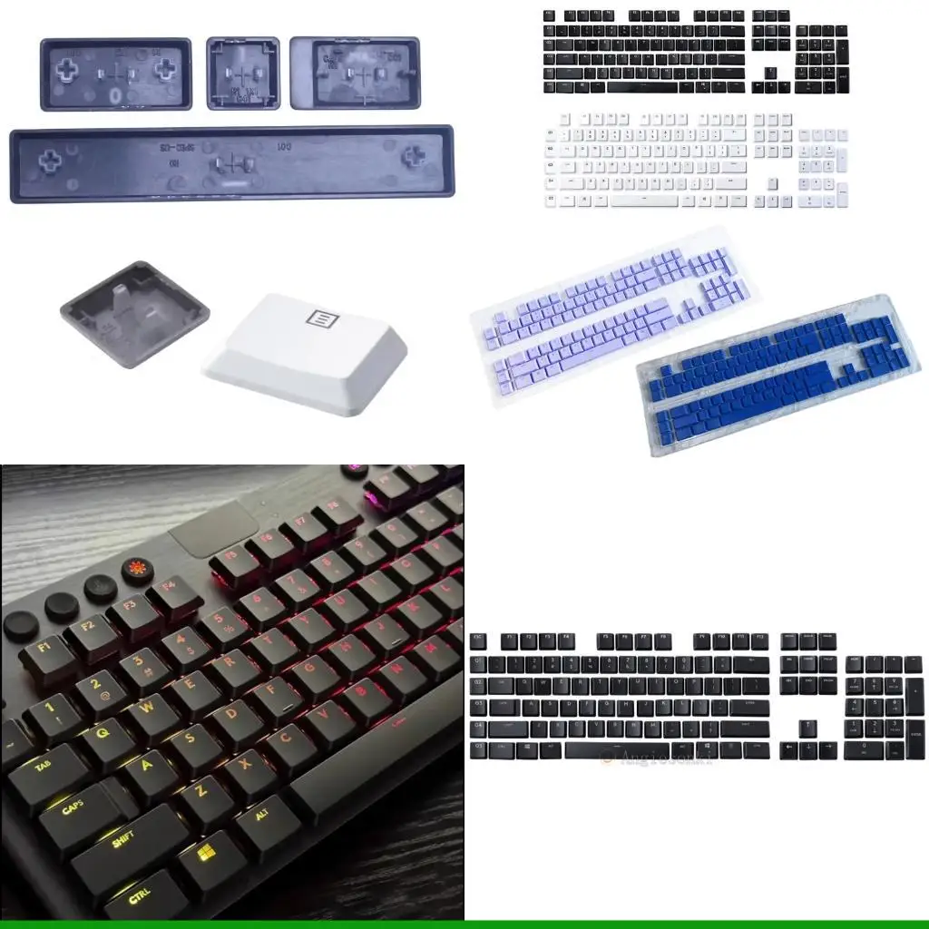 U55C 109Keys Ergonomic Textured Keycaps Easy Installation for G915/G913/G815/G813 Gaming Keyboards