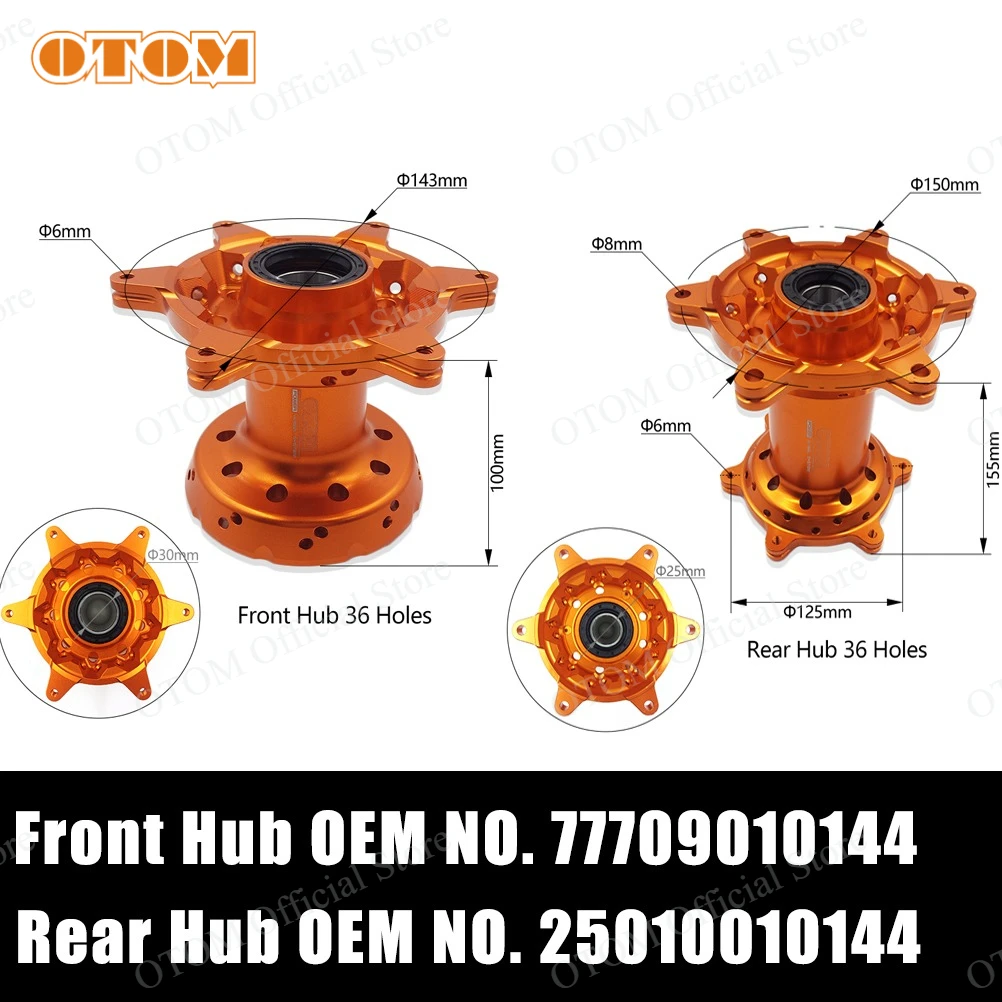 Motocross Front Rear Wheel Hubs Kit CNC Aluminum 36 Holes Rims Spokes Hub Core For KTM SX HUSQVARNA FC FE GASGAS EXF MC 125-450