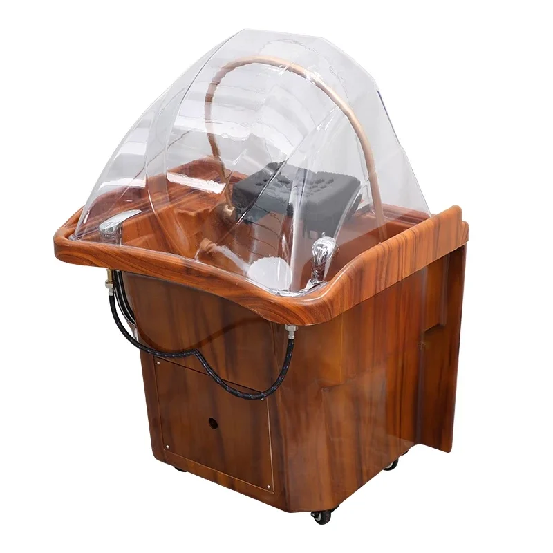 Barber shop beauty salon removable head treatment basin ear washing bed, hair salon water circulation fumigation hair washing