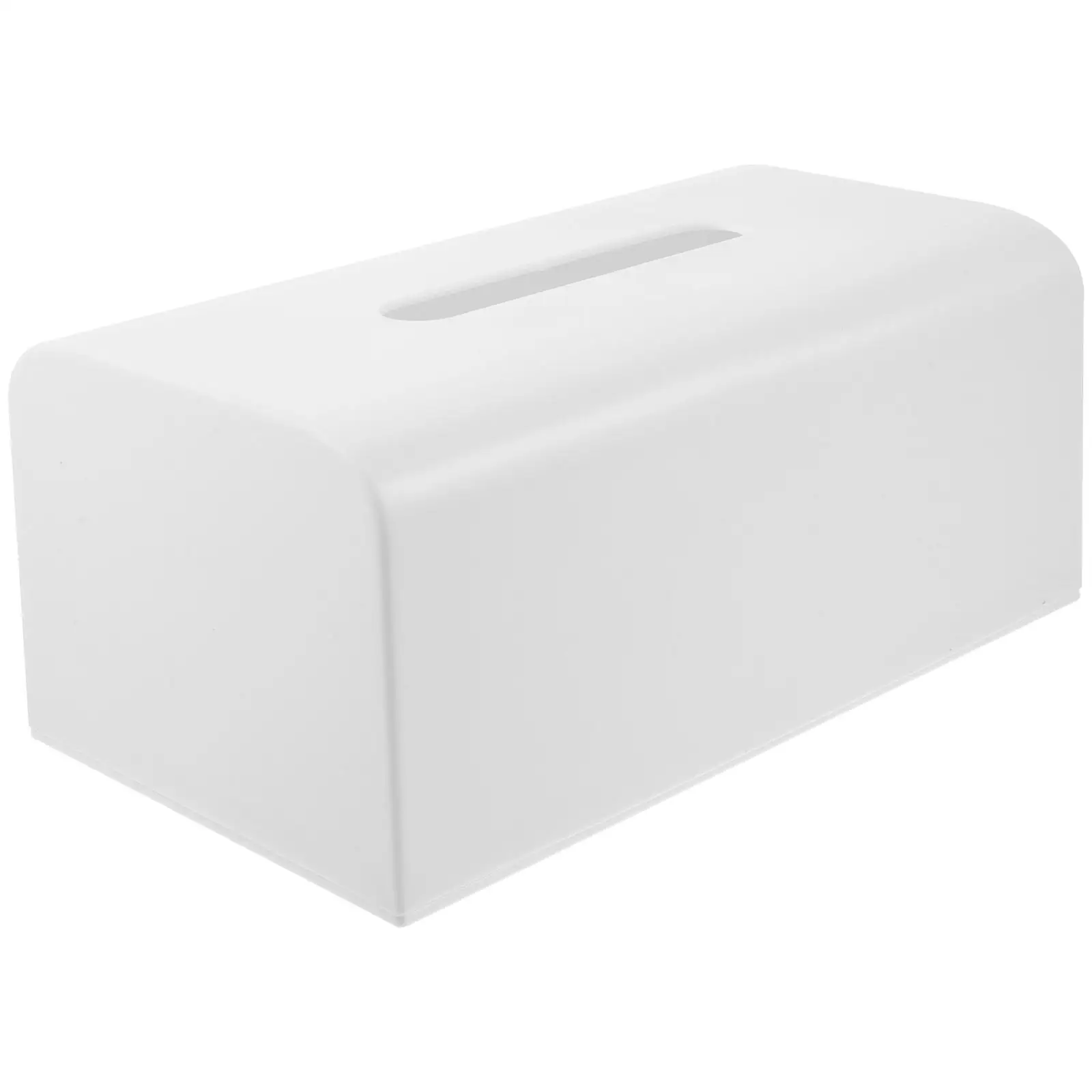 

Plastic Tissue Box White Rectangular Paper Napkin Storage Container Lid Home Furnishings Decor Practical Quality
