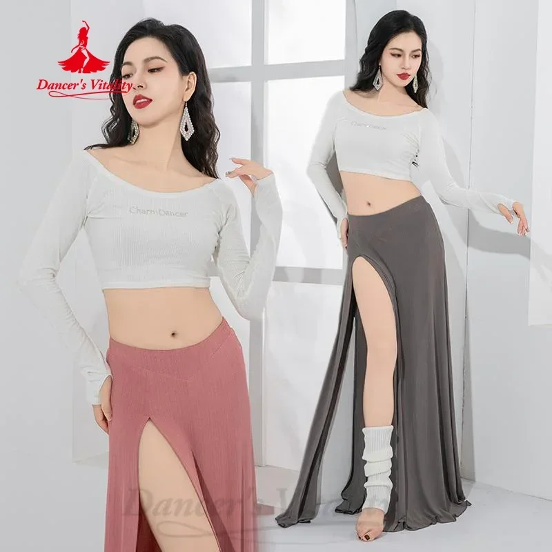 BellyDance Outfit for Women Autumn and Winter Long Sleeved Pure Cotton Practice Set Oriental Dance Professional Training Clothes