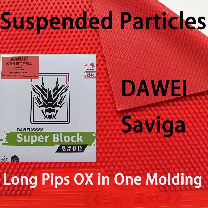 

Curing Saviga Table Tennis Rubber Long Pips OX in One Molding Medium Particle Single Rubber Super Soft Weird Suspended Particles