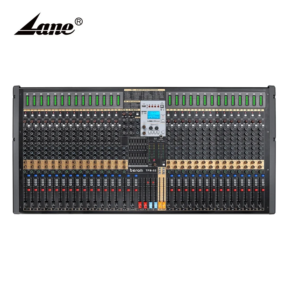 

TFB-32 Best Selling Professional 32 CH Audio Sound Cards & Mixers With Pad Key In Each Channel