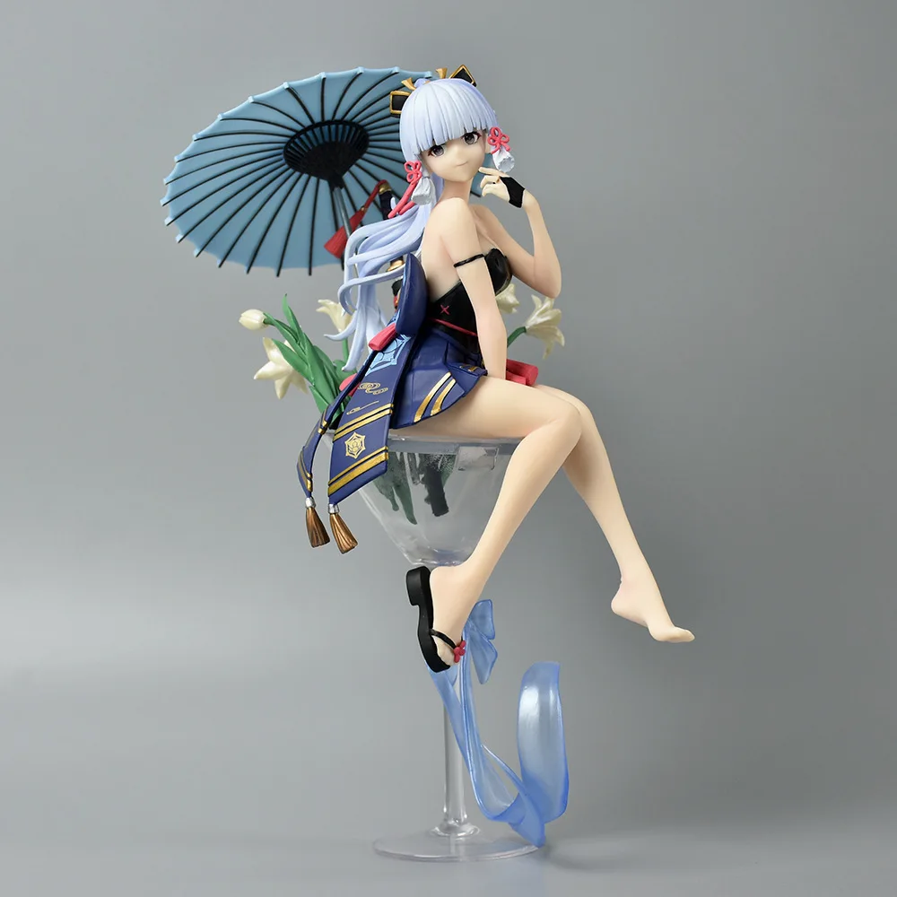 

Anime Figure Genshin Impact Gk Wine Cup Umbrella Kamisato Ayaka Doll Model Action Figure Toys Ornament Holiday Gifts