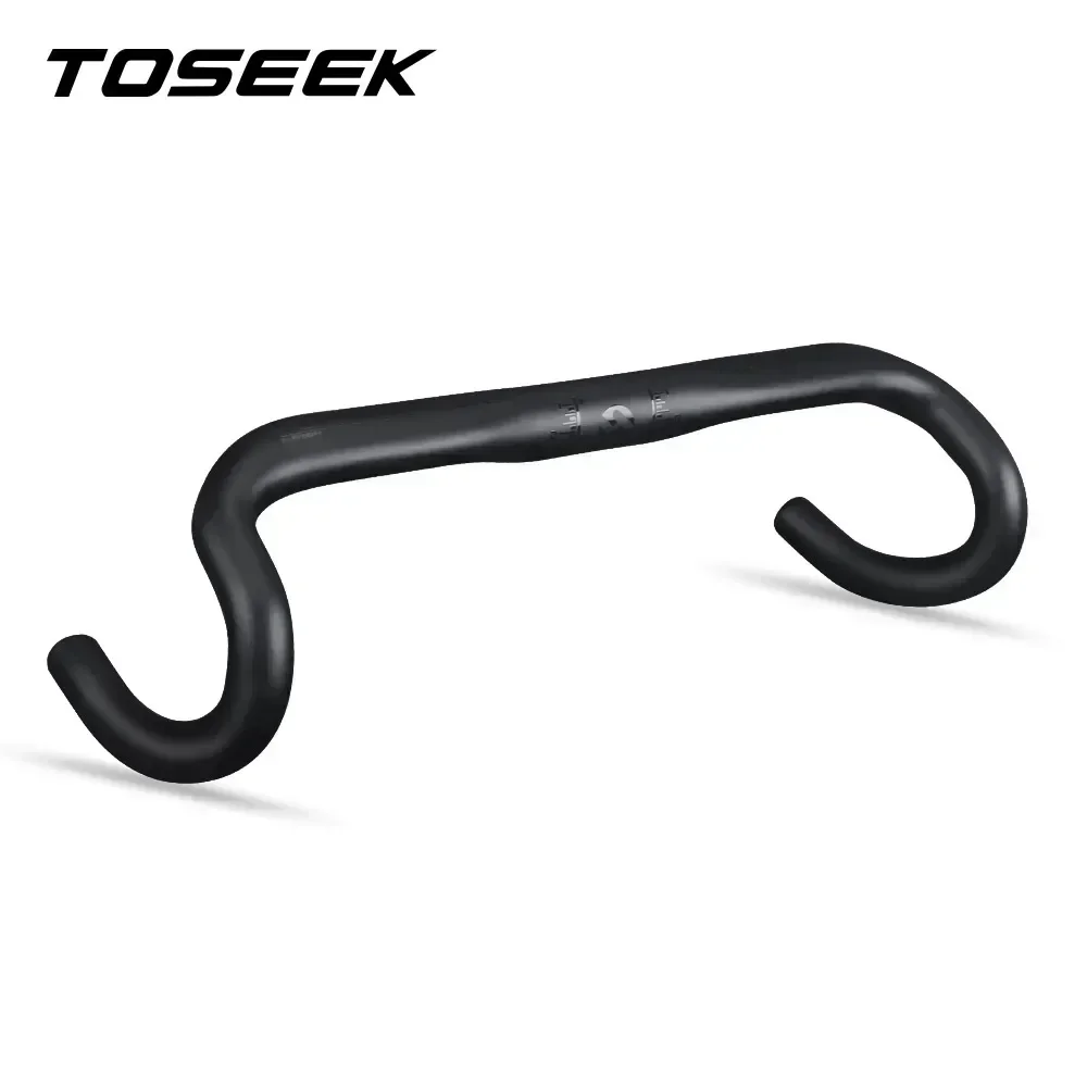 TOSEEK Carbon Fiber Road Bike Handlebar Stem Clamp Diameter 31.8mm Black Groove Bright Cursor Bicycle Accessories