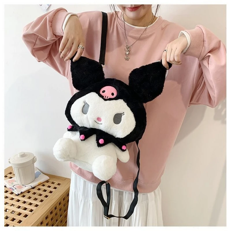 Tichetti Cinnamoroll Plush Cartoon Backpack Cute Kuromi My Melody Shoulder Messenger Bag To Send Girls A Birthday Present. view 5