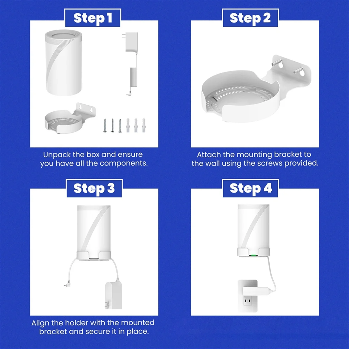 

Router Wall Mount Bracket Suitable for TP Link Deco BE63/BE65/BE10000 Mesh Wifi7 Router Saving Space 1PCS SSQ