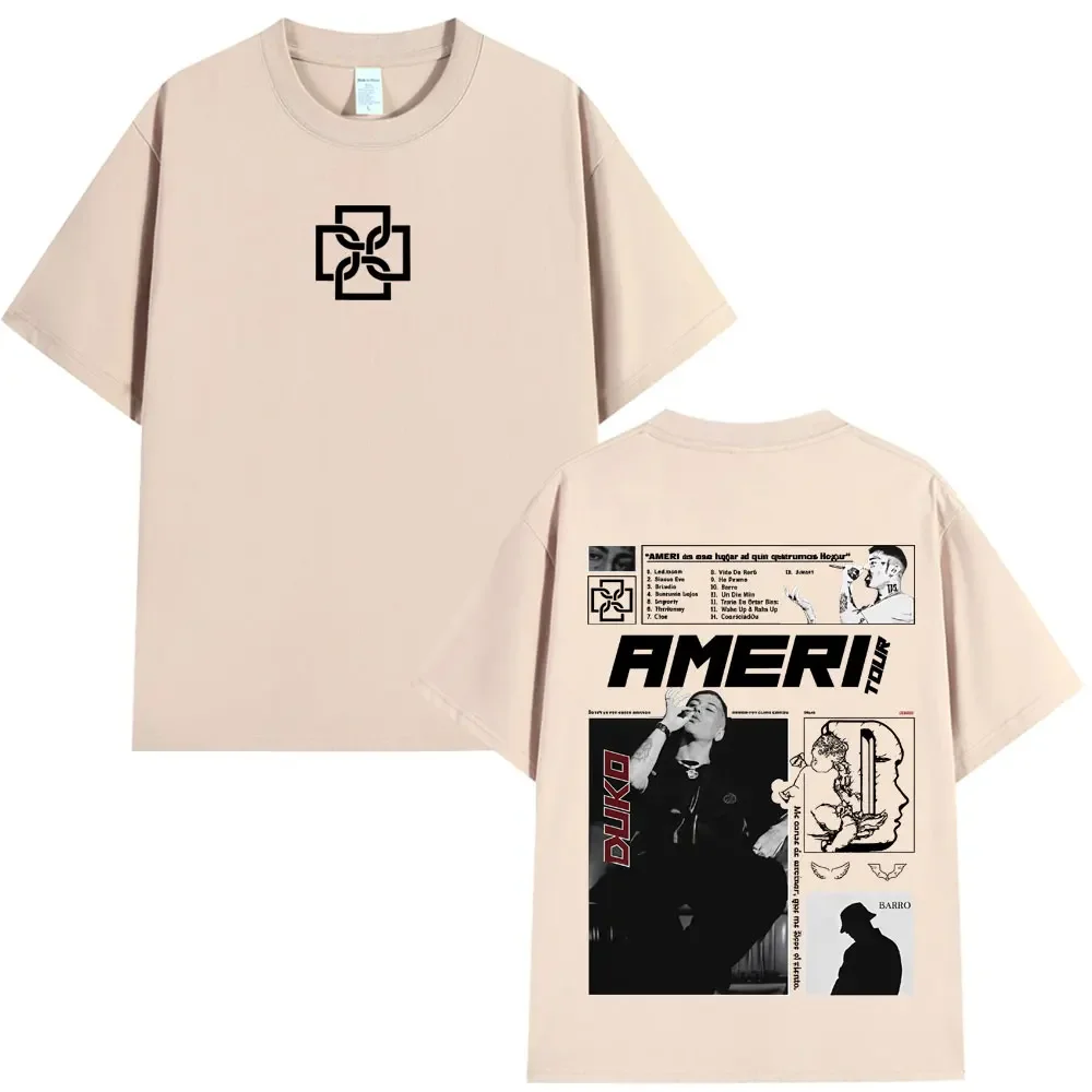 مغني الراب دوكي أميري جولة ميرش تي شيرت الرجال النساء الملابس موضة الهيب هوب المتضخم تي شيرت القطن س الرقبة قصيرة الأكمام تي شيرت #6