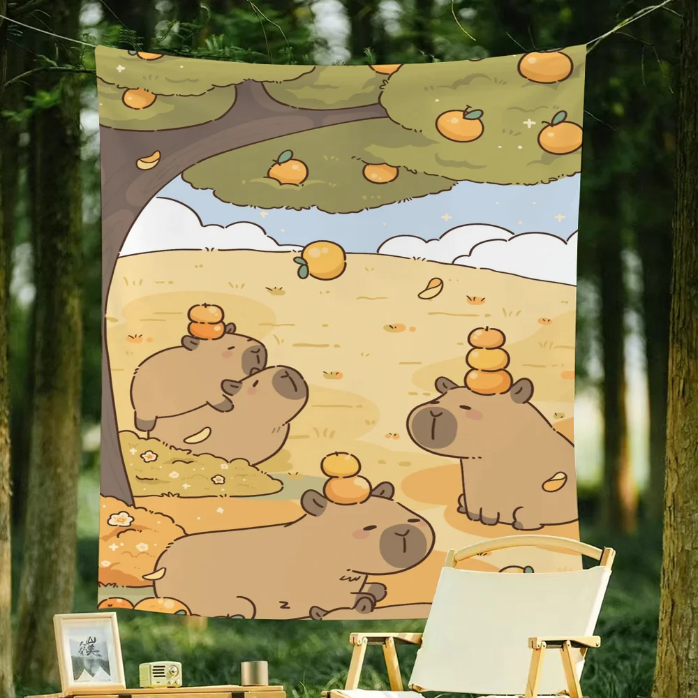 Cute C-Capybara Kawaii flag For Living Dorm Decor Art Garage Room Home Bar Wall Club Live Decoration Banner