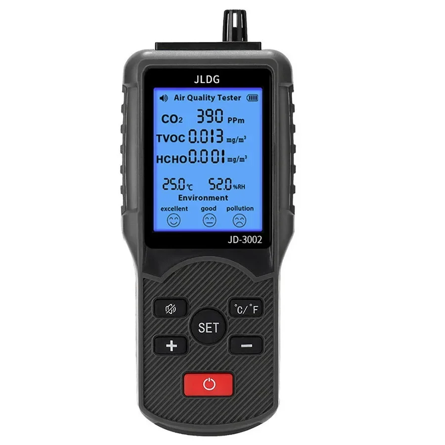 

Portable Handheld Digital Air Quality Meter Test CO2 HCHO TVOC For Indoor Detection