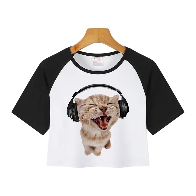 Tops cortos informales de estilo coreano para mujer, Camiseta con estampado de los años 2000, Camiseta corta gótica Harajuku, camiseta estampada divertida para mujer 2000