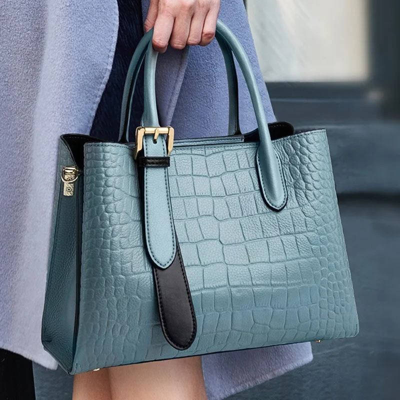 New High Quality Commute Handbag Women Fashion Large Capacity Shoulder Bags Female Simple Black Blue Crossbody Bags