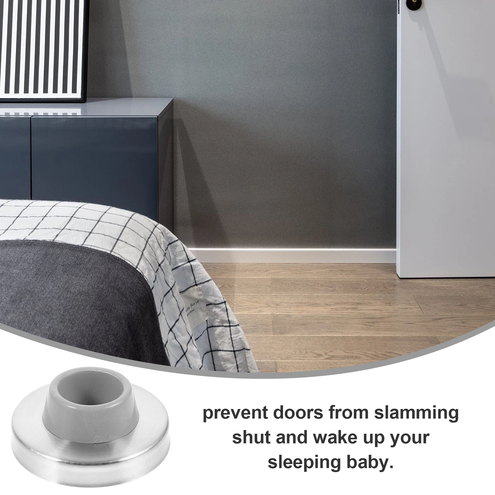 

4 Pcs Anti-collision Door Stop Stopper Safety Wall Protector Protection Slamming Non-magnetic