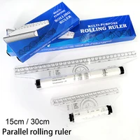 30cm/15cm Drawing Parallel Ruler, Roller Balance Ruler Multifunctional Drawing Design, Drawing Ruler Tool 3