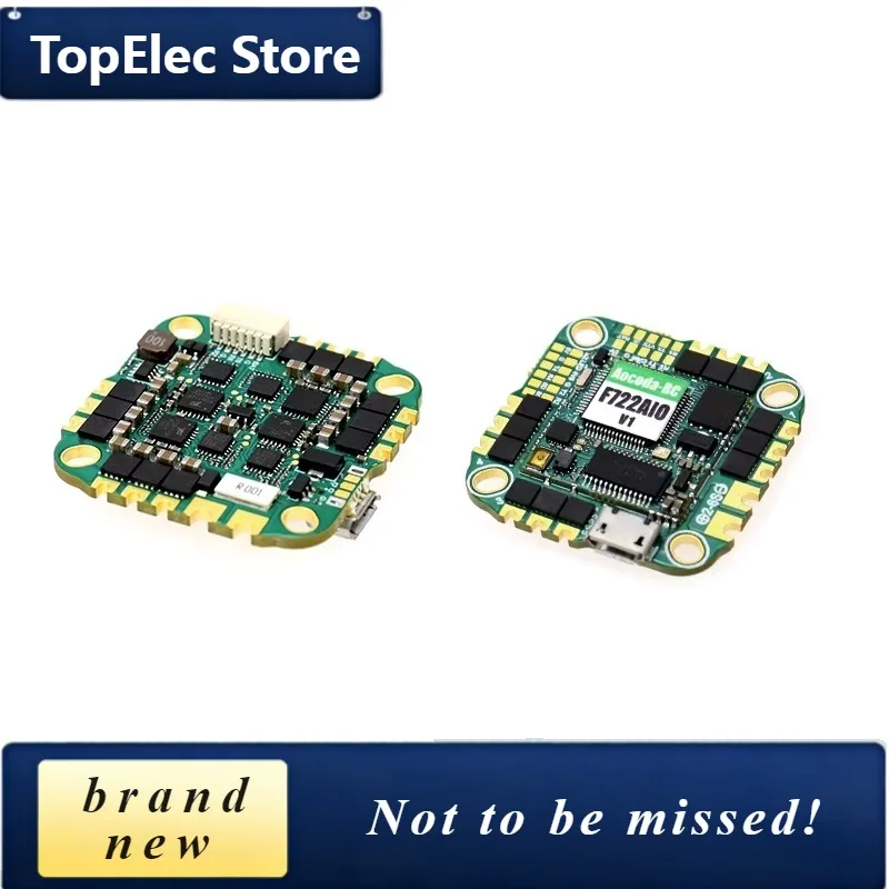 TopElec Aocoda RC F722AIO Flight Control Electronic Current Meter 40A 2-6S Crossover Drone