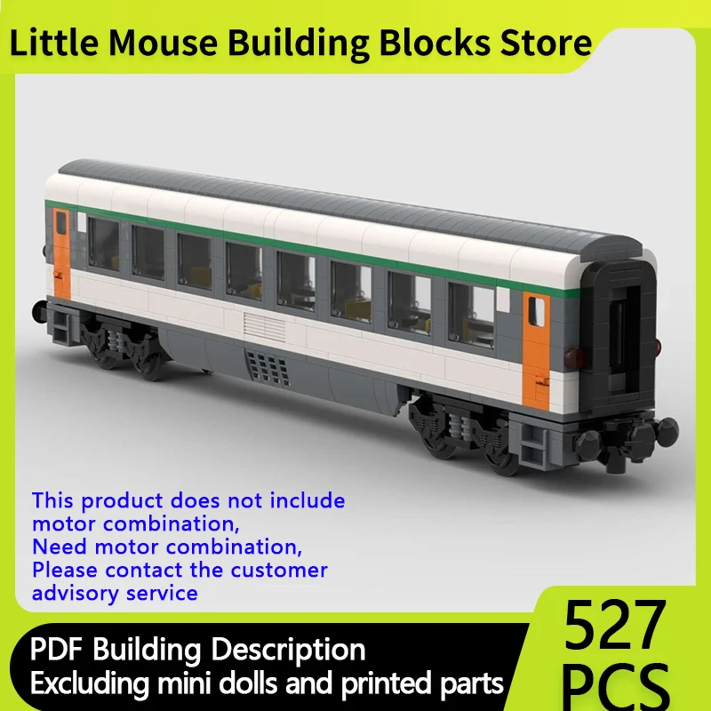 

City Car Model MOC Building Bricks French Corail 2nd Class Wagon Modular Technology Gifts Holiday Assemble Children Toys Suit