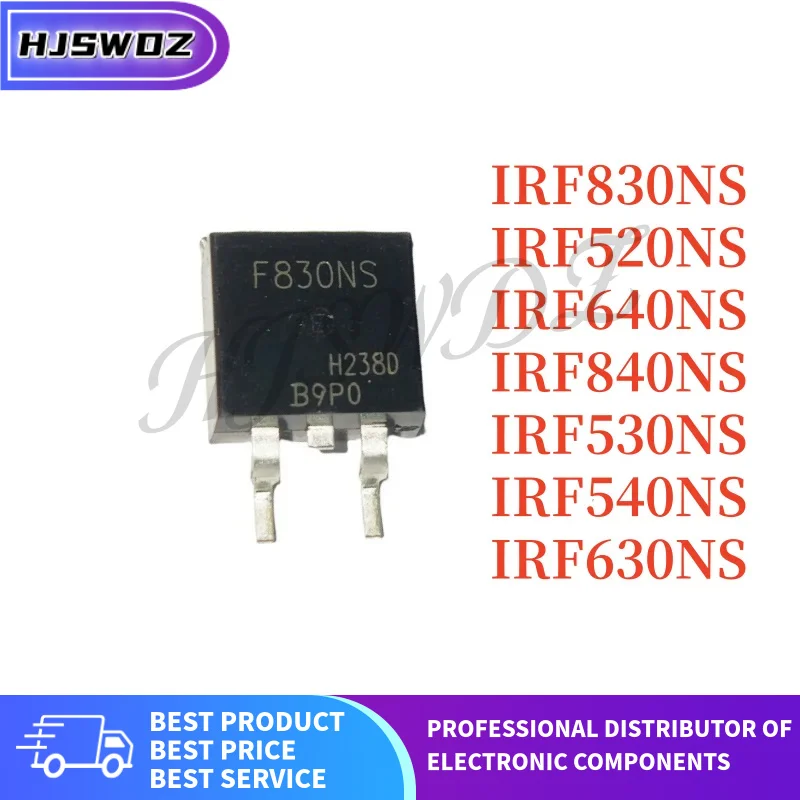 10Pcs IRF520NS IRF530NS IRF540NS IRF630NS IRF640NS IRF830NS IRF840NS TO-263 Chip In Stock 8A 500V New Field Effect Transistor