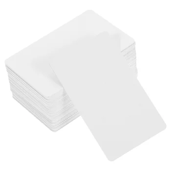 Cartes vierges en PVC, 50 pièces, cartes de visite blanches, vierges en plastique, jeu imprimable Double face