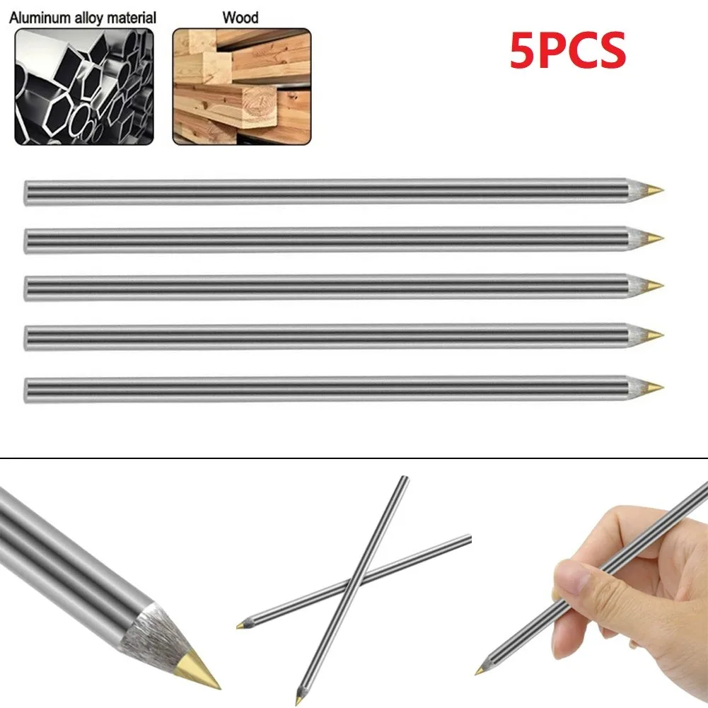 5PCS/set Diamond Glass Tile Cutter Carbide Scriber Hard Metal Lettering Pen Tool Metalworking Woodworking Hand Tools