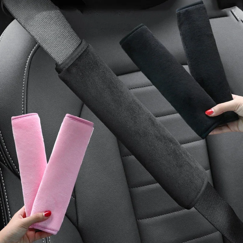 2pc Universal Car Safety Belt Cover Adjustable Seat Belt Cover Shoulder Strap Covers Car Shoulder Protector Pad Auto Accessories