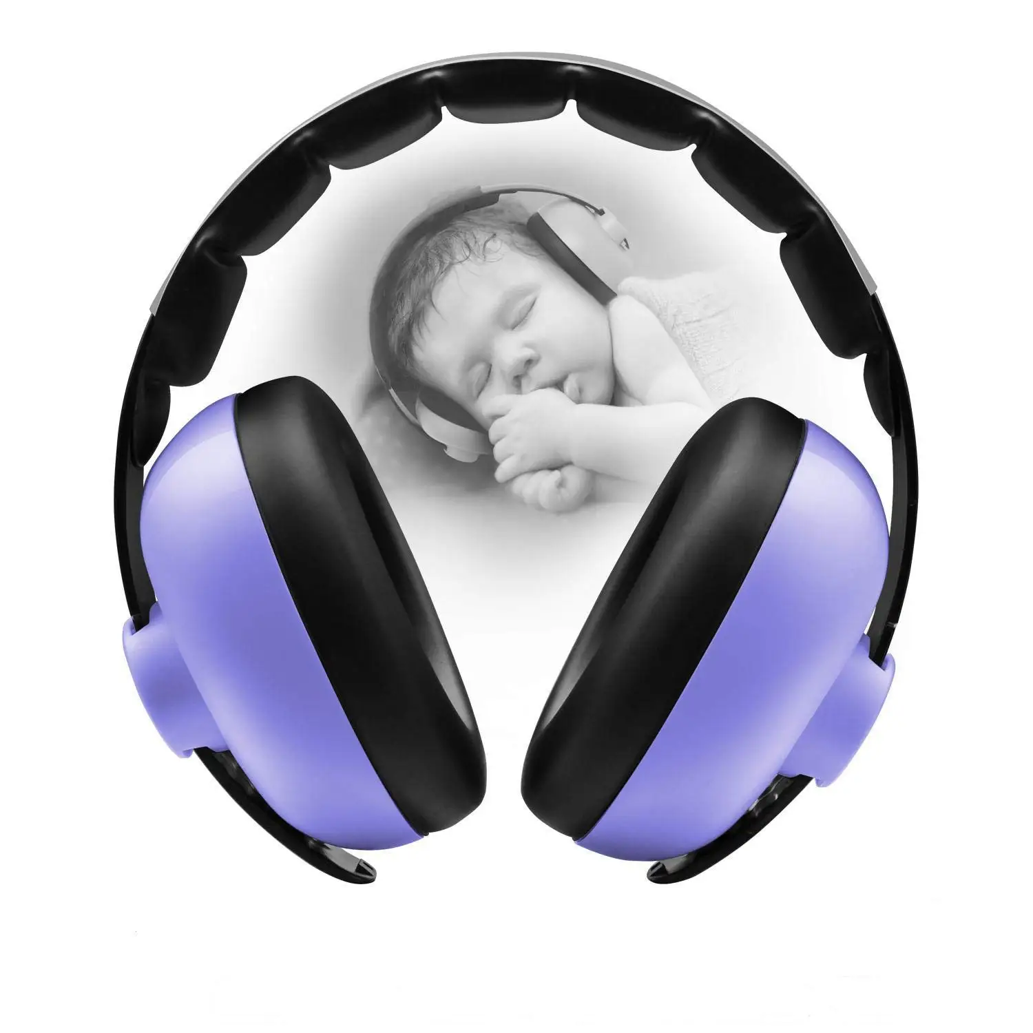 Baby Ear Protection Noise Cancelling Headphones 2-in-1 Convertible Design Noise Reduction Earmuffs for Infant Improves Sleep