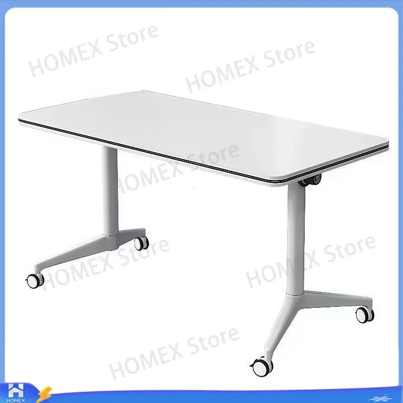 Modern Office Desk Training Table with Bold Legs Spliceable Desktop Customizable Laptop Workstation Computer Bureau Furniture
