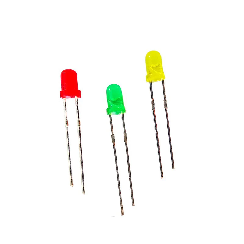 3mm LED Ultra Bright Red Green Yellow Light Emitting Diode For Diy Kit 90 Pieces Totally