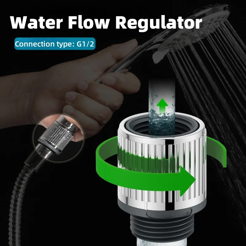 

Water Flow Regulator Regulator Water-saving Shower Bath Head Flow Control Valve Handheld Shower Flow Water Bathroom Accessories