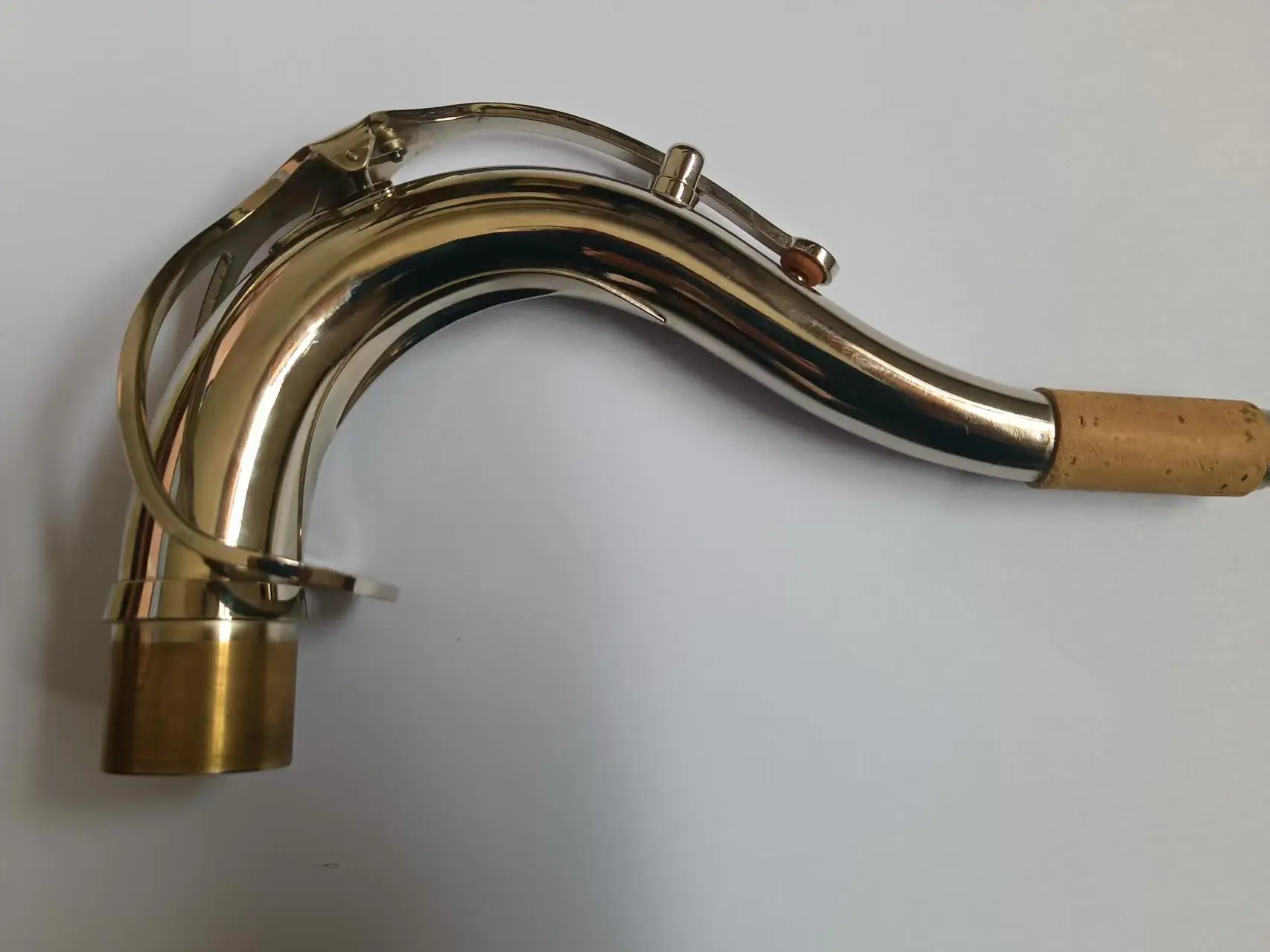 B-level Bass Tenor Saxophone Curved Neck White Copper Nickel Plated Bass Tenor Saxophone Curved Neck