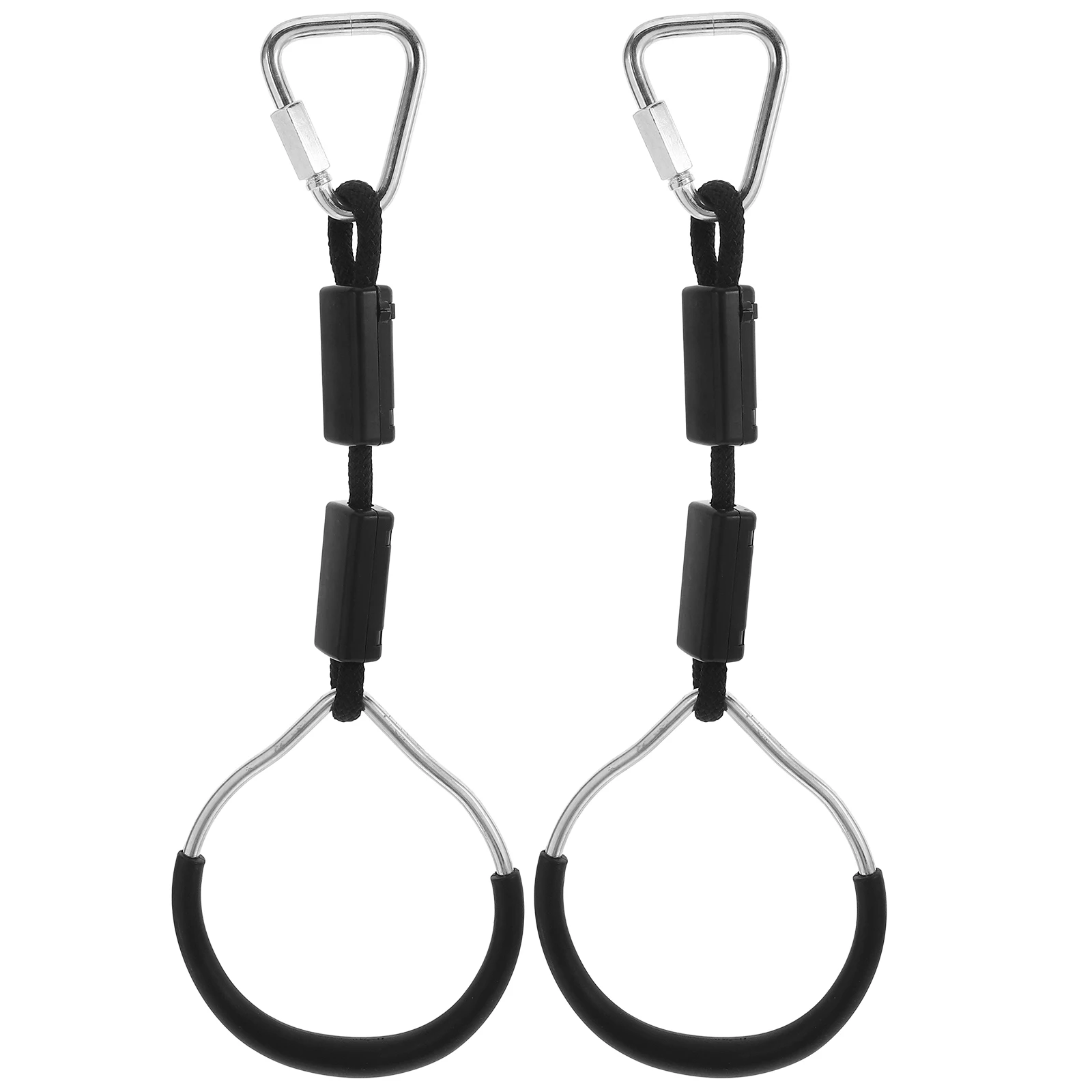 

2pcs Colorful Gymnastic Rings High Strength Material Kids Climbing Rings for Home Backyard Fitness Training Obstacle Course