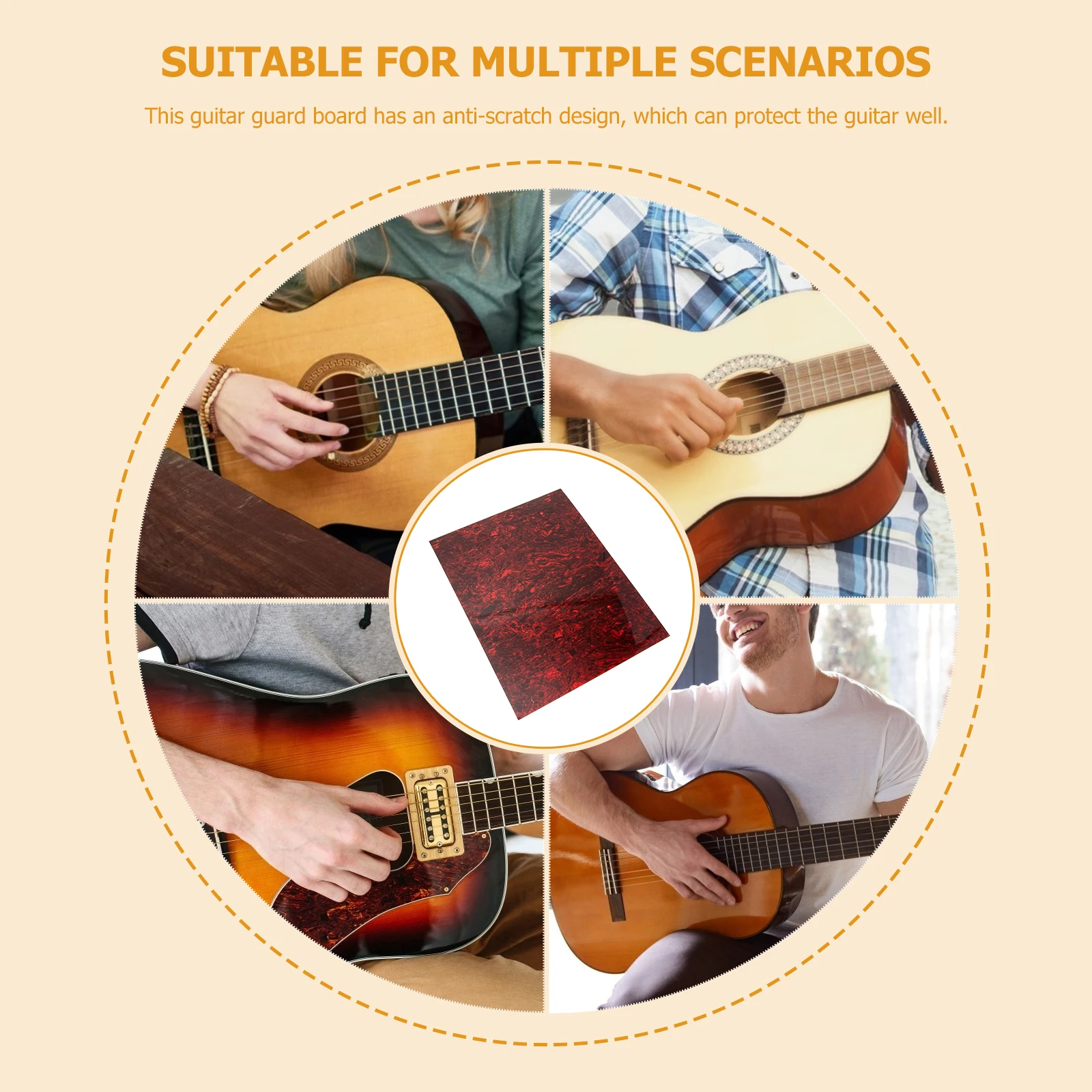 

Creative Guitar PVC Plastic Anti Scratch Protective Board Sticker Guard Plate for Acoustic Electric Guitars Guitar